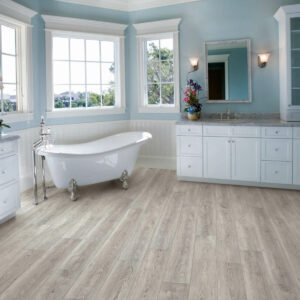 Bathroom vinyl flooring with bath tub | Specialty Flooring